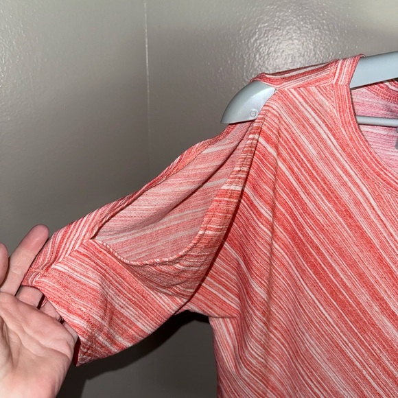 Ruby Rd. Orange Chevron Short Sleeve T-Shirt - Picture 3 of 4